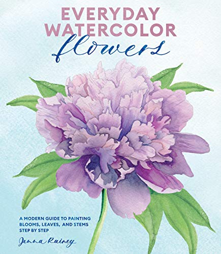 Book cover featuring a watercolor painting of a pink peony with green leaves.