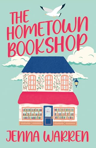 Book cover illustration of a two-story bookshop with a seagull against a blue sky.