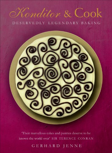 Book cover: “Konditor & Cook” with a decorated cake image.