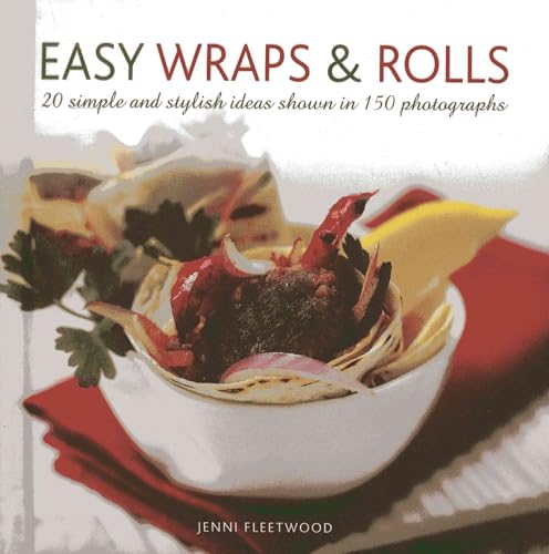 Cookbook cover featuring crab and wraps, titled “Easy Wraps & Rolls”.