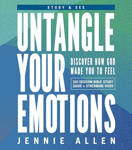 Book cover with large white text: "Untangle Your Emotions" by Jennie Allen.