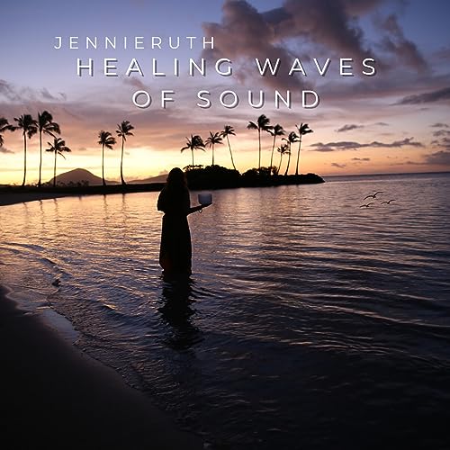 CD cover: Silhouette of a person with a bowl at sunset beach.