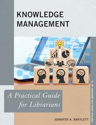 Book cover: "Knowledge Management," a guide for librarians, with brain imagery.