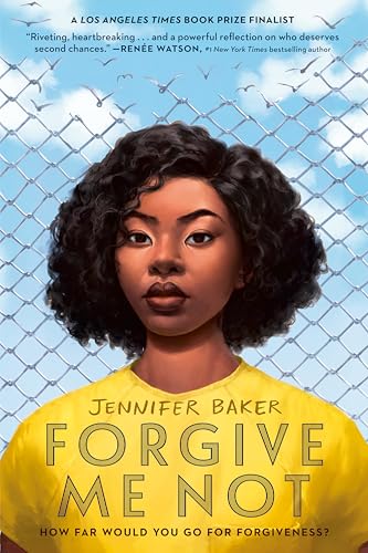Book cover: young Black woman with curly hair, chain-link fence background.