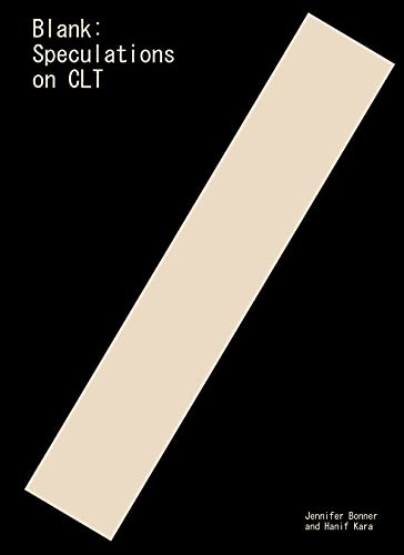 Book cover: beige diagonal stripe on black, text “Blank: Speculations on CLT.”