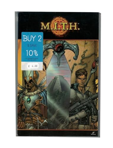 Comic book cover featuring armored figures, a pyramid, and a sword reflection.