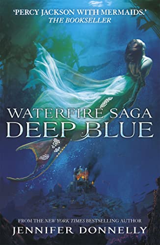Book cover featuring a mermaid in a flowing gown swimming above an underwater city.