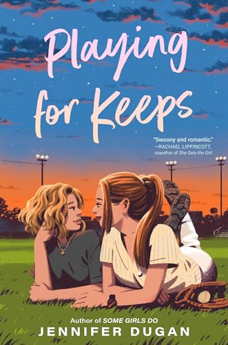 Book cover: two young women lying on grass, a baseball nearby.