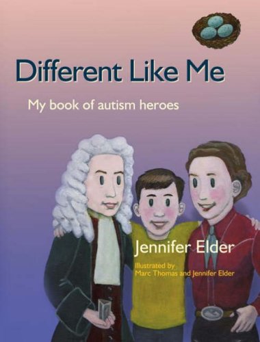 Book cover: “Different Like Me” featuring portraits of three people.