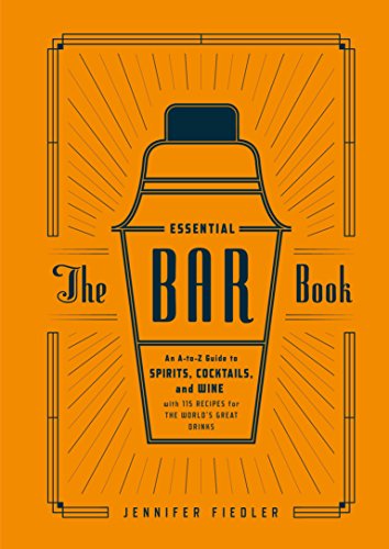 Orange book cover with a cocktail shaker illustration and bold text.
