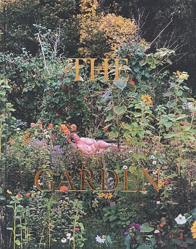 A person lies amidst a lush, overgrown garden with the title The Garden overlaid.
