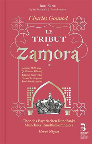 CD cover for "Le Tribut De Zamora" opera, red and gold design.