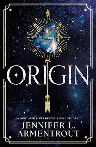 Book cover for "Origin" with celestial imagery and large white text.