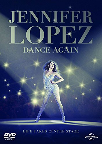 Jennifer Lopez "Dance Again" DVD cover featuring her in a sparkly outfit.