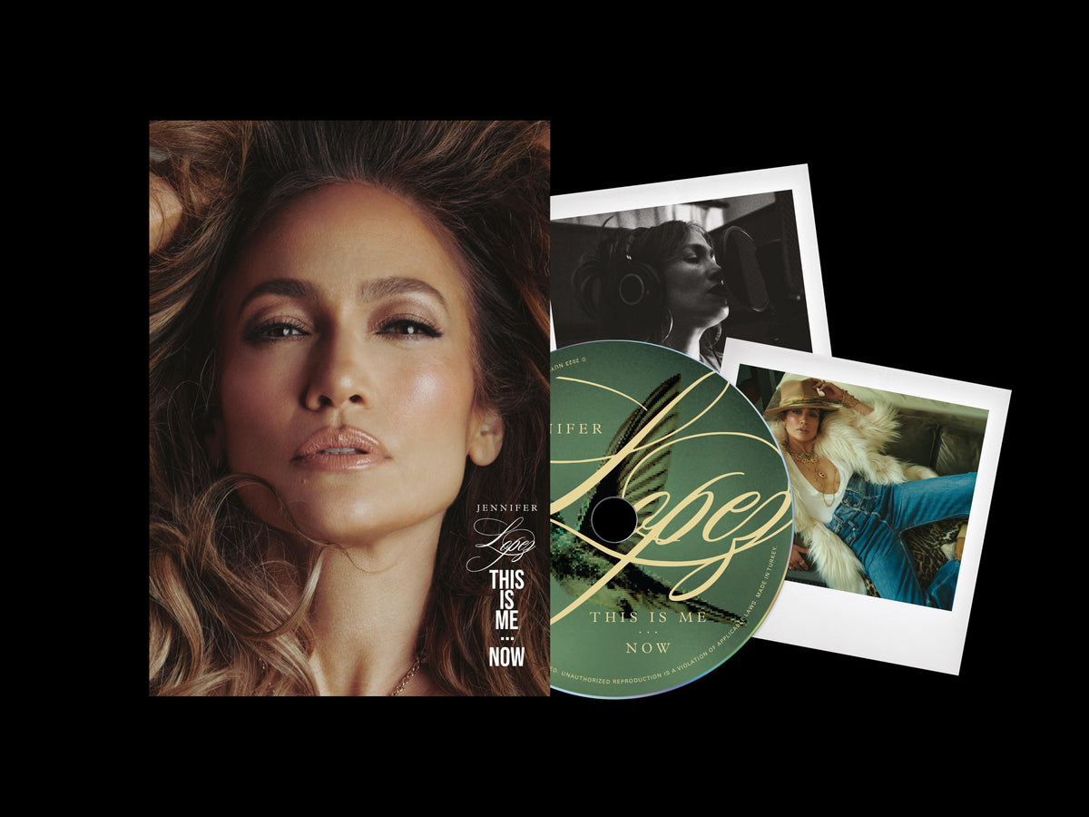 Jennifer Lopez album cover and CD with polaroid-style photos.
