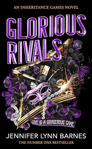 Book cover featuring the title Glorious Rivals with a purple mask and gold frame.
