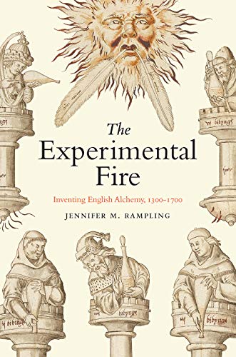 Book cover with alchemical imagery, title "The Experimental Fire," and author Jennifer M. Rampling.