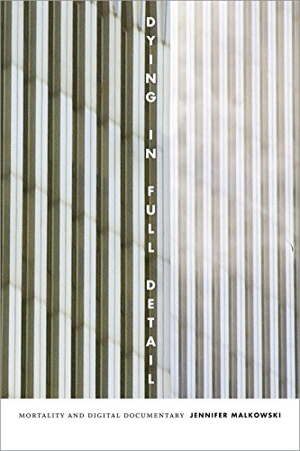 Book cover with vertical stripes and title "Dying in Full Detail.