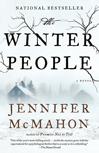 Book cover for The Winter People showing a snowy landscape with bare trees and houses.