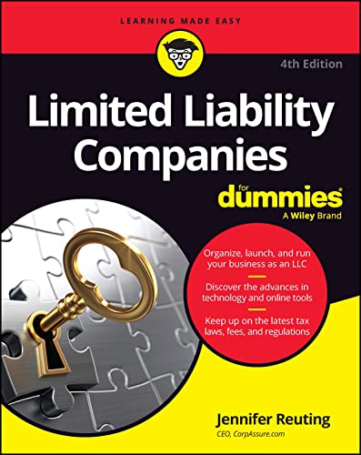 Book cover: "Limited Liability Companies For Dummies," 4th Edition.