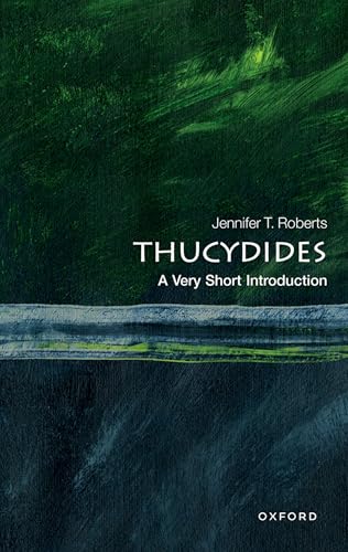 Book cover for Thucydides: A Very Short Introduction by Jennifer T. Roberts with abstract art.