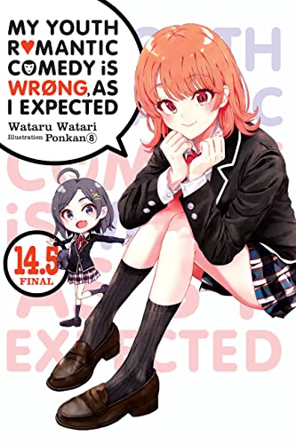 Light novel cover featuring an orange-haired girl and a chibi character in school uniforms.