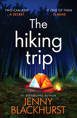 Book cover showing an orange tent and campfire in a dark, dense forest.