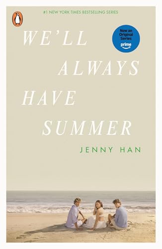 Book cover: "We'll Always Have Summer" with beach scene and three figures.