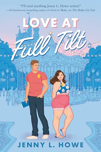Book cover: couple in front of a carousel, illustrated style.