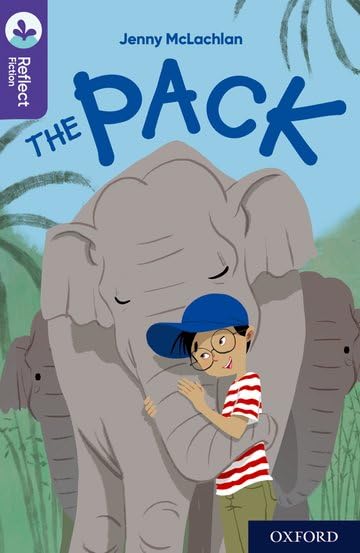 Book cover: a boy hugs an elephant’s leg, with two others behind.