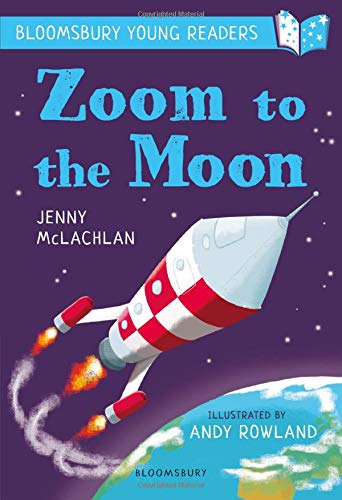 Book cover: red and white rocket launching toward Earth and stars.