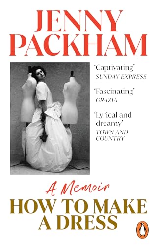 Book cover: "How to Make a Dress" with a woman and dress forms.