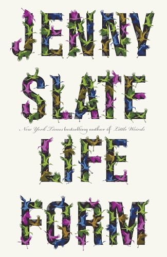 Book cover with title “Lifeform” by Jenny Slate, filled with bird shapes.