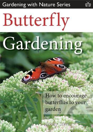 Book cover featuring a peacock butterfly on green flowering plants.