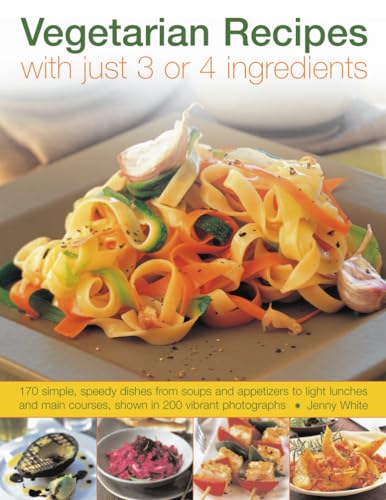 Cookbook cover featuring pasta with vegetables, titled “Vegetarian Recipes.”