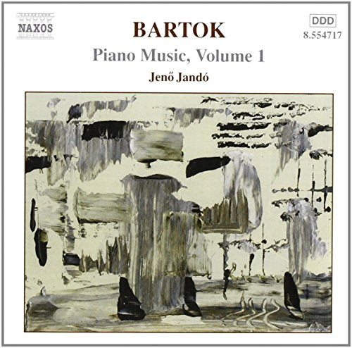 CD cover for Bartok piano music by Jeno Jando, abstract art.