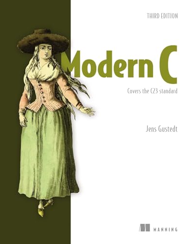 Book cover for Modern C, Third Edition, featuring an illustration of a woman.