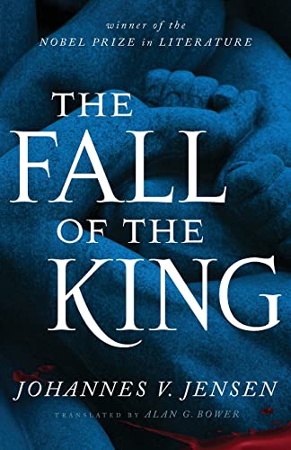 Book cover for The Fall of the King featuring blue stone textures and red accents.