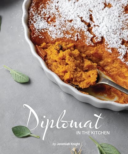 Book cover featuring sweet potato casserole with powdered sugar and mint.