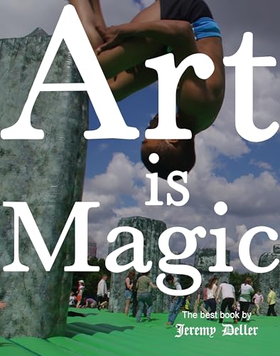 Book cover: "Art is Magic" with a person doing a handstand.