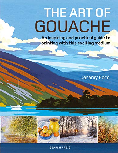 Book cover featuring a gouache landscape painting of mountains, water, and a small boat.