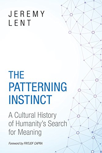Book cover: "The Patterning Instinct" by Jeremy Lent, with geometric design.