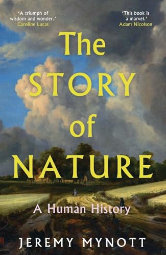 Book cover: "The Story of Nature" with a landscape painting background.