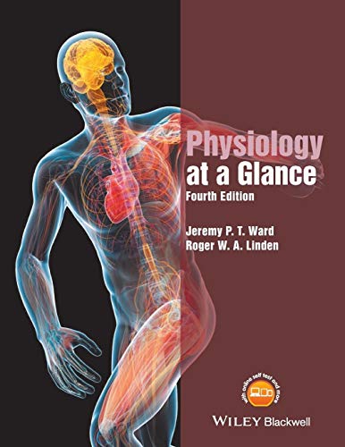 Book cover: "Physiology at a Glance" with human anatomy illustration.