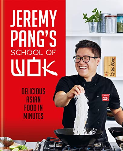 Cookbook cover featuring Jeremy Pang with wok and Asian ingredients.
