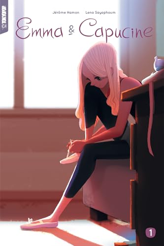 Book cover: young woman tying ballet shoes by a window.