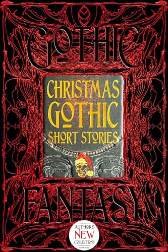 Book cover titled Christmas Gothic Short Stories with a skull wearing a Santa hat.