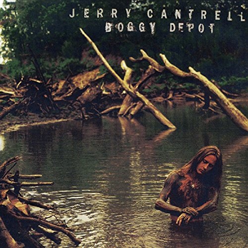 "Album cover of Jerry Cantrell's 'Boggy Depot' featuring a woman in murky water."