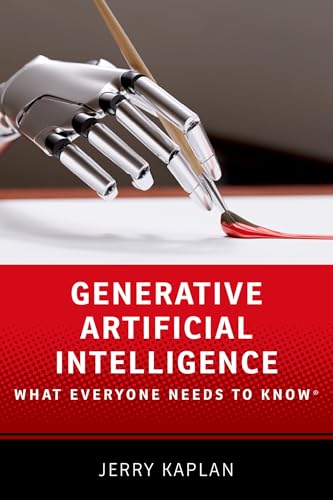 Book cover: robotic hand painting, title “Generative Artificial Intelligence.”