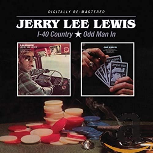 Jerry Lee Lewis CD cover with two album art images and poker cards.
